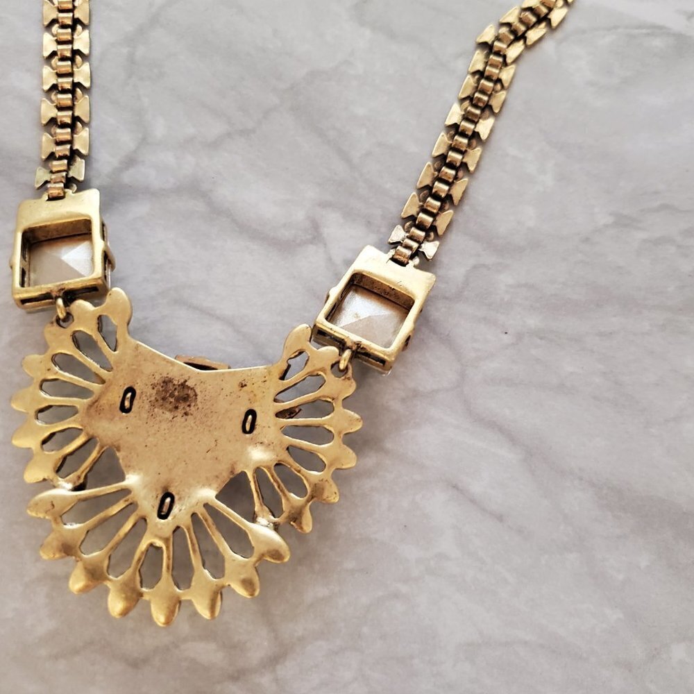 🌞 Stella and Dot Rhinestones Crystals Cluster Norah Statement Necklace 🌞 - Picture 14 of 16